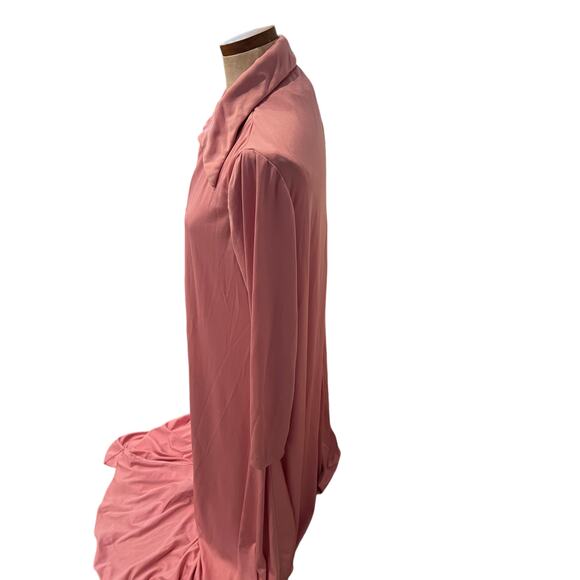 Vintage 70s The Gilberts for Tally New York Elegant Pink Maxi Dress - Picture 5 of 7